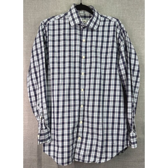 Peter Millar Other - Peter Millar Lightweight Cotton Long Sleeve Button Down Shirt Men's Size M Navy